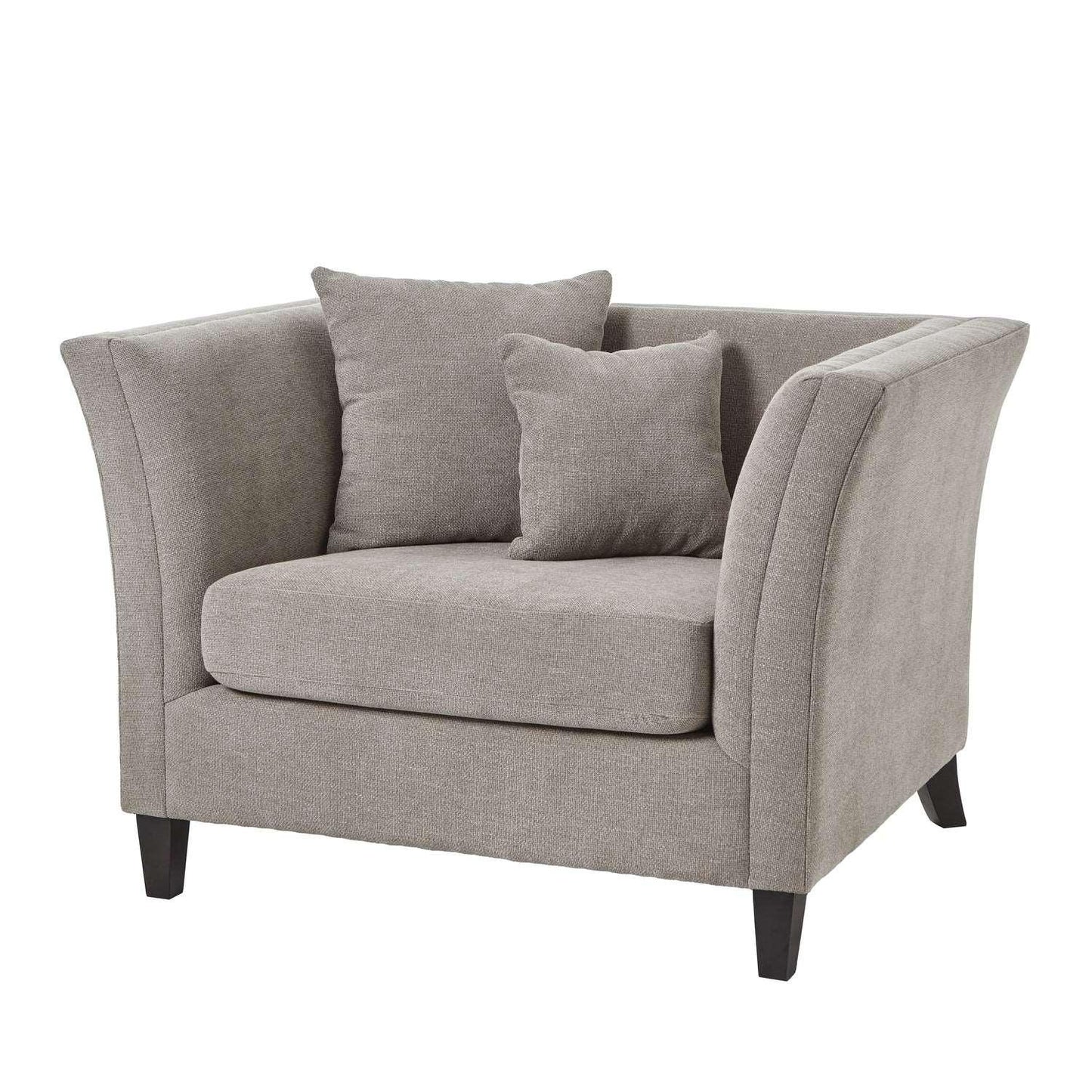 Vesper Taupe Cushion Back Snuggle Chair - SEET London