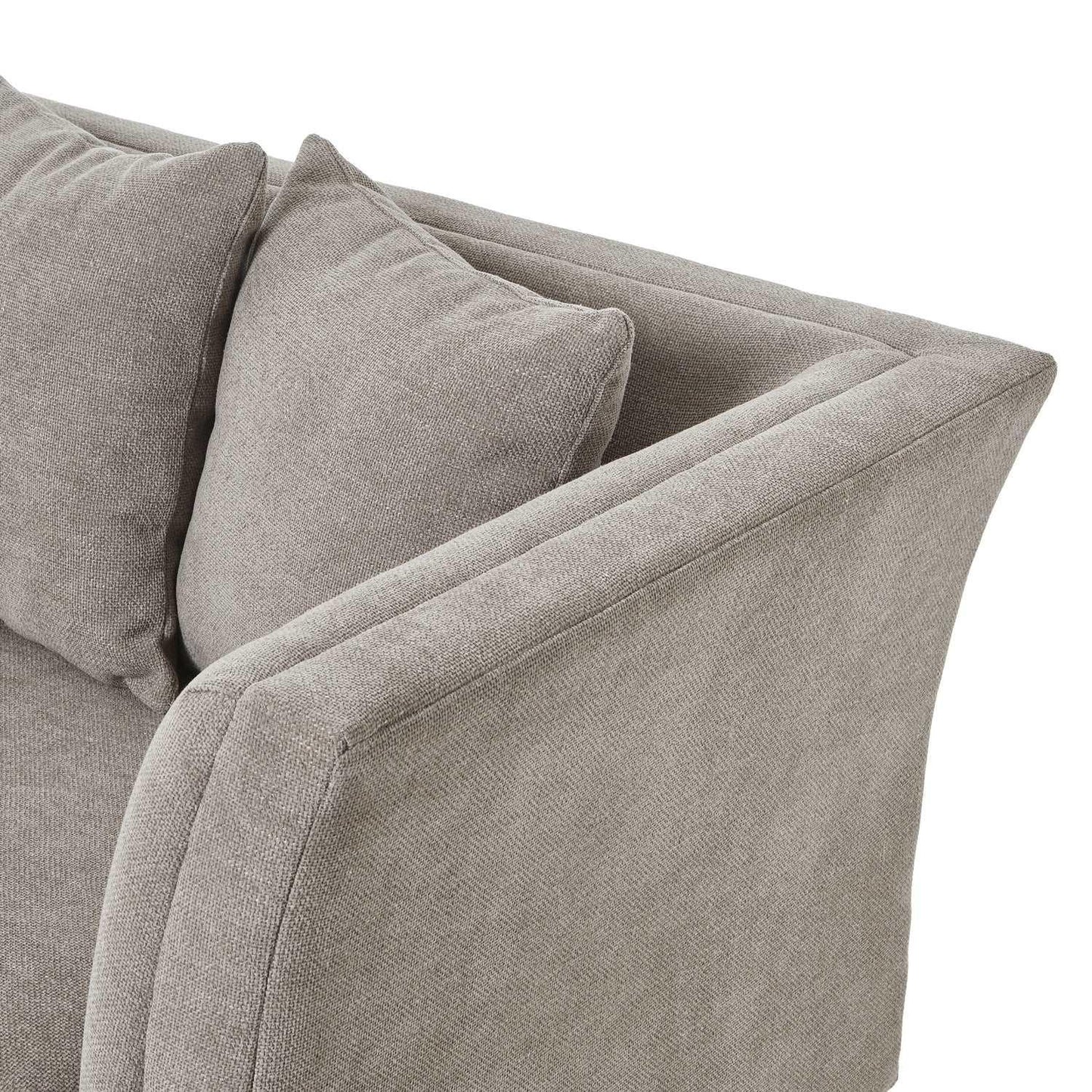 Vesper Taupe Cushion Back Three Seater Sofa - SEET London